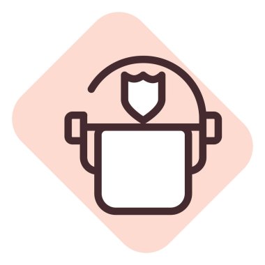 Beyaz arkaplanda kask yasası, illüstrasyon, vektör.