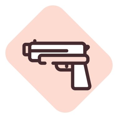 Silah kontrol yasası, illüstrasyon, beyaz arkaplandaki vektör.