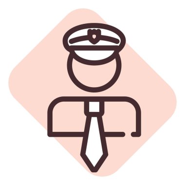 Polis yasası, illüstrasyon, beyaz arkaplanda vektör.