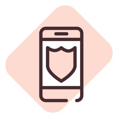 Mobil hukuk, illüstrasyon, beyaz arkaplan üzerindeki vektör.