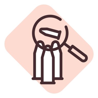 Hukuk analizi, illüstrasyon, beyaz arkaplandaki vektör.