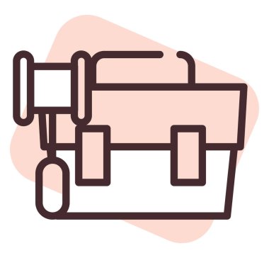 Çalışan hukuku, illüstrasyon, beyaz arkaplan üzerindeki vektör.