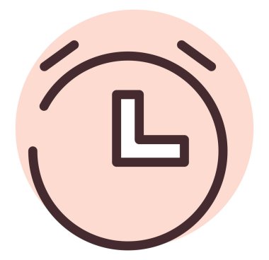 Telefon alarmı, illüstrasyon, beyaz arkaplandaki vektör.