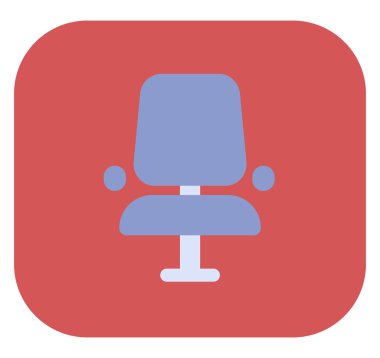 Ofis sandalyesi, illüstrasyon, beyaz arkaplan üzerindeki vektör.