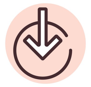 Telefon indirme, illüstrasyon, beyaz arkaplan üzerindeki vektör.