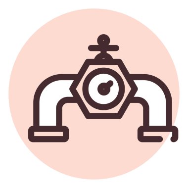 Beyaz arkaplanda yağ boruları, illüstrasyon, vektör.