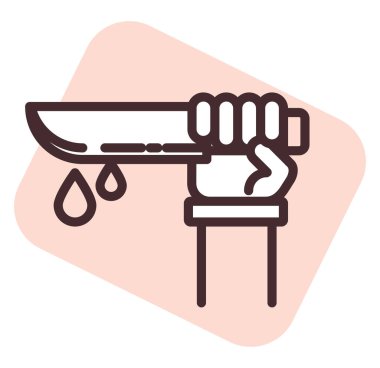 Cinayet kanunları, illüstrasyon, beyaz arkaplandaki vektör..