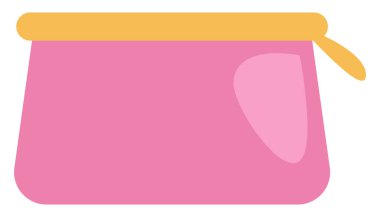 Makyaj çantası, illüstrasyon, beyaz arkaplan üzerindeki vektör.