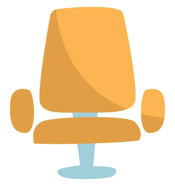 Yellow Office Chair Illustration Vector White Background — Stock Vector