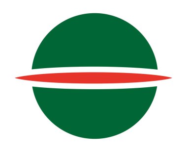 Beyaz arkaplanda daire logosu, illüstrasyon, vektör.