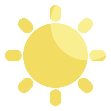 Sabah rutin güneş, illüstrasyon, beyaz arka plandaki vektör..