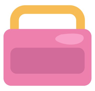 Makyaj çantası, illüstrasyon, beyaz arkaplan üzerindeki vektör.