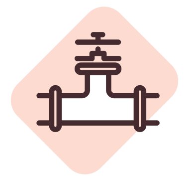 Yağ borusu, illüstrasyon, beyaz arkaplandaki vektör.