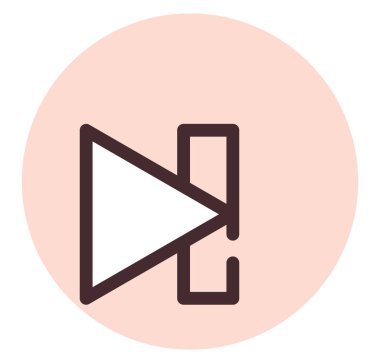 Sonraki seçenek, resimleme, beyaz arkaplan üzerindeki vektör.