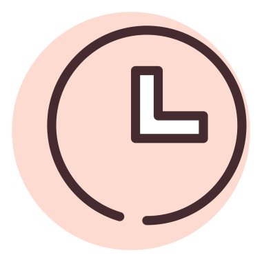 Telefon saati, illüstrasyon, beyaz arkaplandaki vektör.