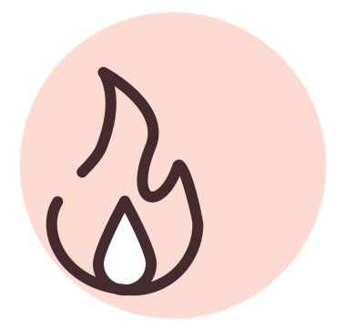 Yağ yangını, illüstrasyon, beyaz arkaplandaki vektör.