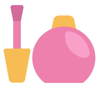 Makyaj cilası, illüstrasyon, beyaz arkaplan üzerindeki vektör.