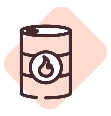 Yağ varili, illüstrasyon, beyaz arkaplandaki vektör.