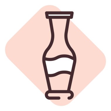 Dekoratif kil vazo, illüstrasyon, beyaz arkaplan üzerindeki vektör.