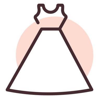 Alışveriş merkezi elbisesi, illüstrasyon, beyaz arka planda vektör.