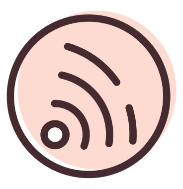 Alışveriş merkezi kablosuz interneti, illüstrasyon, beyaz arkaplan üzerindeki vektör.