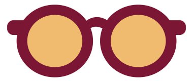 Okul gözlükleri, illüstrasyon, beyaz arkaplandaki vektör.