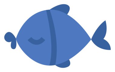 Deniz balığı, illüstrasyon, beyaz arkaplandaki vektör.