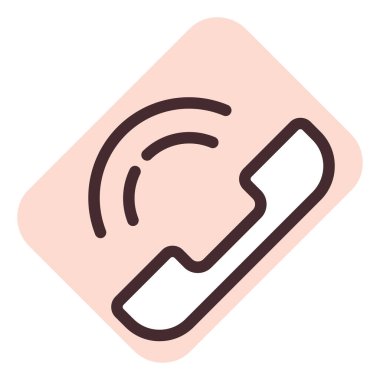 Telefon görüşmesi, illüstrasyon, beyaz arkaplan üzerindeki vektör.