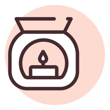 Aroma mumu, illüstrasyon, beyaz arkaplandaki vektör.