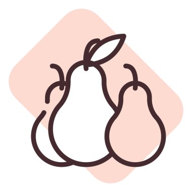 Restoran armudu, illüstrasyon, beyaz arkaplanda vektör.