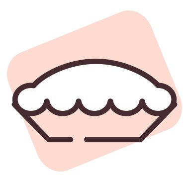 Restoran turtası, illüstrasyon, beyaz arkaplan üzerinde vektör.