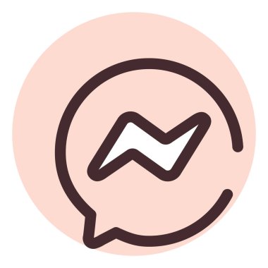 Messanger simgesi, illüstrasyon, beyaz arkaplan üzerindeki vektör.