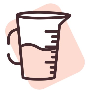 Restoran ölçüm kabı, illüstrasyon, beyaz arkaplan üzerindeki vektör.