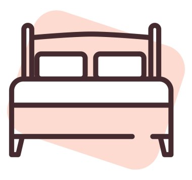 Uyku yatağı, illüstrasyon, beyaz arkaplandaki vektör.