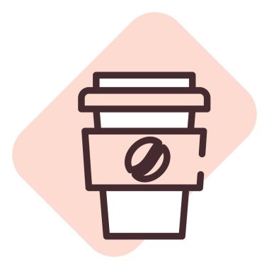 Restoran kahvesi, resim, beyaz arka planda vektör..