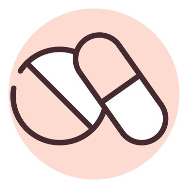 Uyku hapları, illüstrasyon, beyaz arkaplandaki vektör..