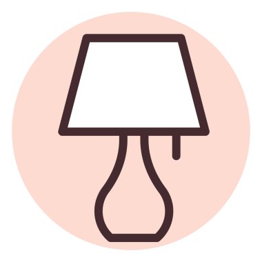 Masa lambası, illüstrasyon, beyaz arkaplan üzerindeki vektör.