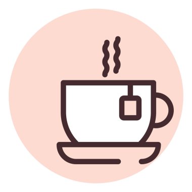 Restoran kahvesi, illüstrasyon, beyaz arka planda vektör..