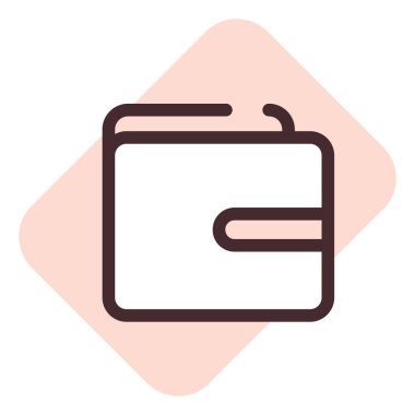 Telefon cüzdanı, illüstrasyon, beyaz arkaplan üzerindeki vektör.