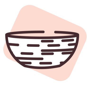 Çamur kasesi, illüstrasyon, beyaz arka planda vektör.