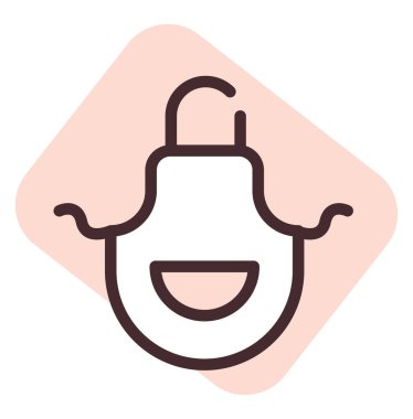 Çömlek önlüğü, illüstrasyon, beyaz arkaplan üzerindeki vektör.