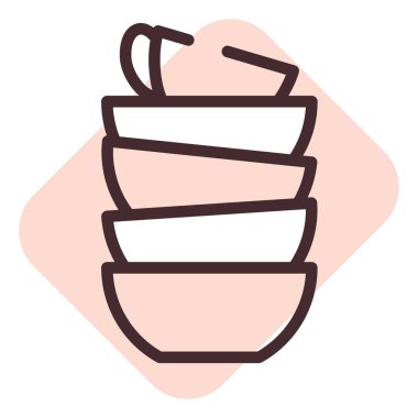 Çamur tabakları, illüstrasyon, beyaz arkaplanda vektör.