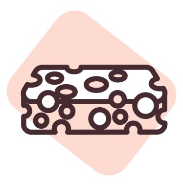 Çömlek süngeri, illüstrasyon, beyaz arkaplan üzerindeki vektör.