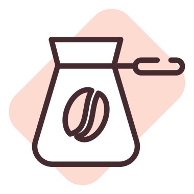 Kahve, illüstrasyon, beyaz arka planda vektör..