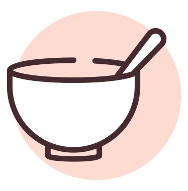 Restoran çorbası, illüstrasyon, beyaz arka planda vektör..