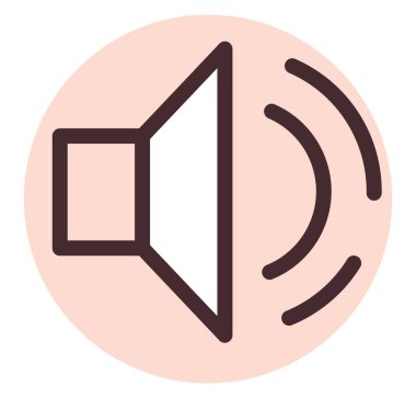 Telefon hoparlörü, illüstrasyon, beyaz arkaplan üzerindeki vektör.