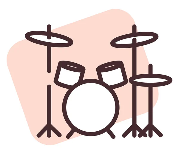 Muziekdrums Illustratie Vector Een Witte Achtergrond — Stockvector