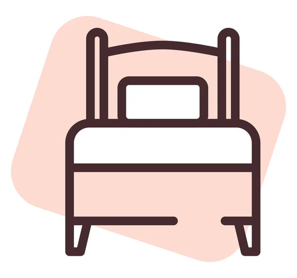 睡觉用的床 白色背景上的载体 — 图库矢量图片