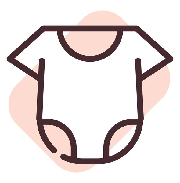 Baby Kläder Illustration Vektor Vit Bakgrund — Stock vektor