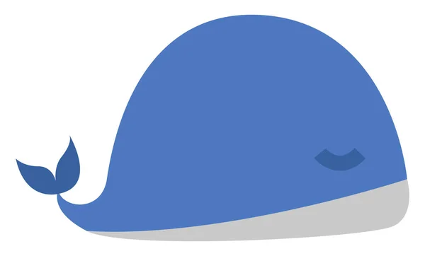 Синій Морський Кит Ілюстрація Вектор Білому Тлі — стоковий вектор
